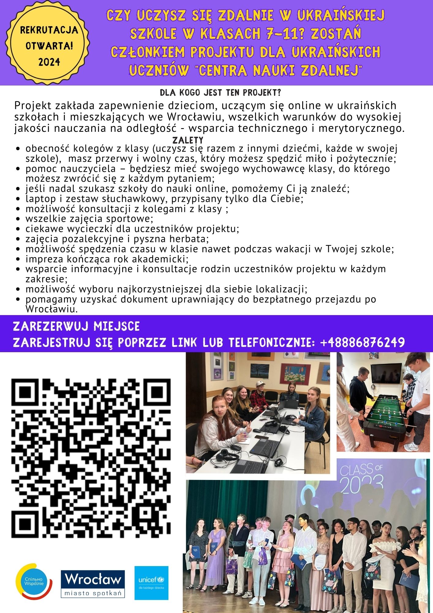 Rekrutacja - Centrum Nauki Zadalnej - dla ukraińskich uczniów