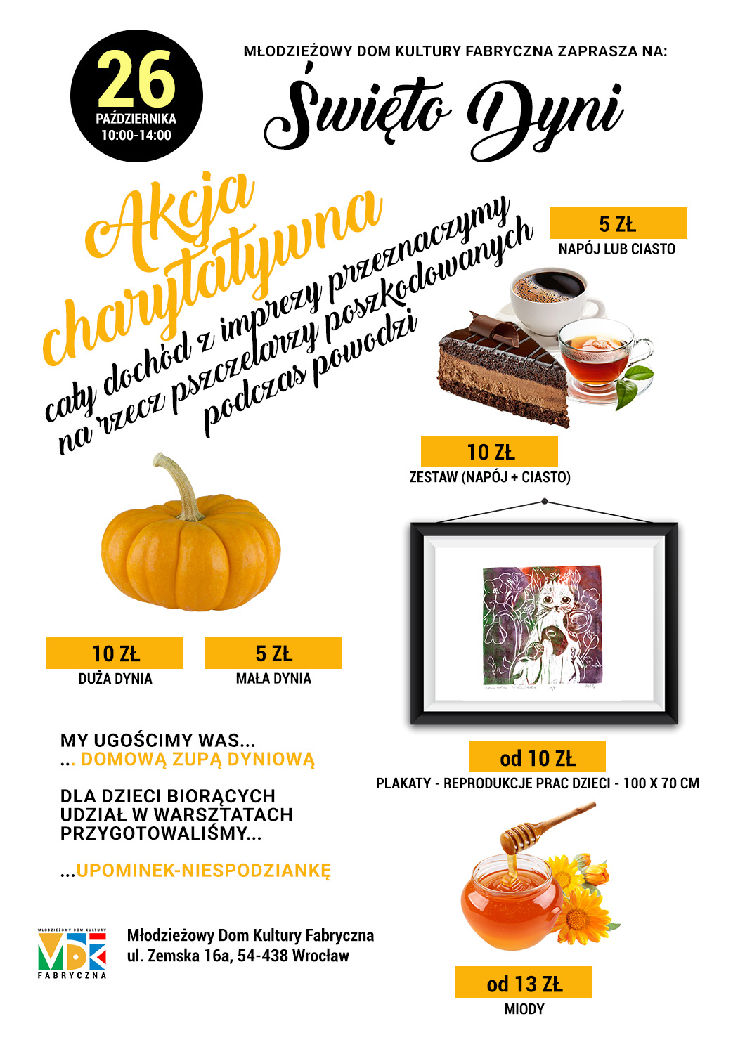dynie plakat akcja charytatywna małe