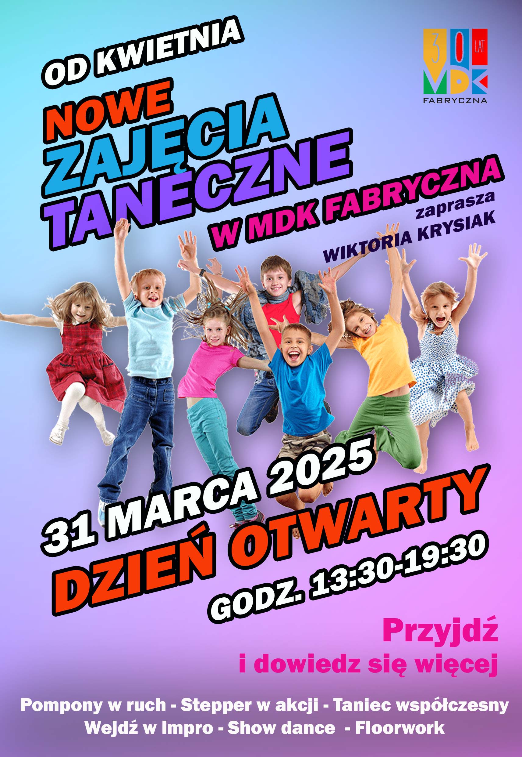 Nowe zajęcia taneczne - 31 MARCA - DZIEŃ OTWARTY!